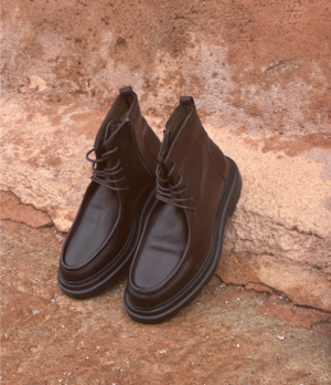 Bottines à lacets Marron