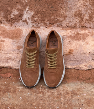 Baskets en daim Marron