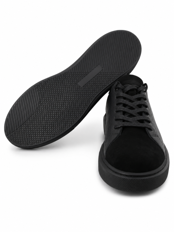 Baskets en cuir noir