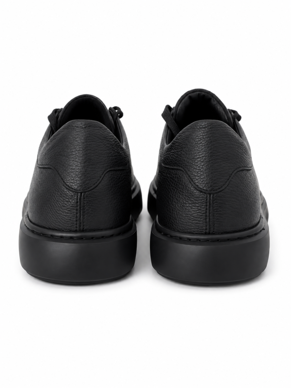 Baskets en cuir noir