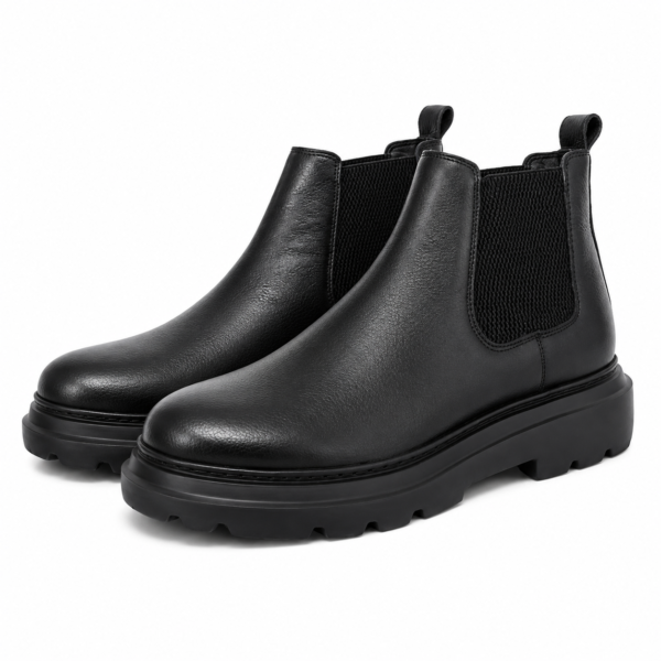 Bottines Chelsea en cuir Noir