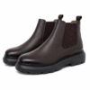 Bottines Chelsea en cuir Marron foncé