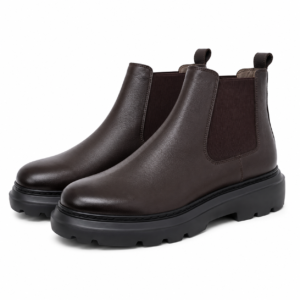 Bottines Chelsea en cuir Marron foncé