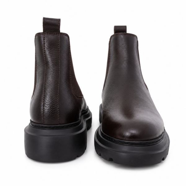 Bottines Chelsea en cuir Marron foncé