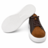 Baskets en cuir noir Marron