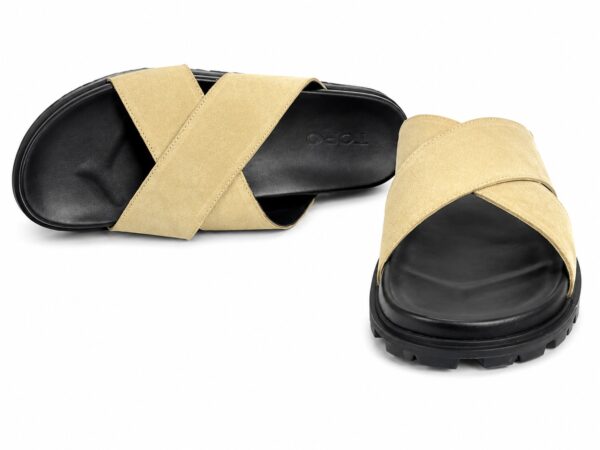 Sandales Homme en Daim Premium Croisées