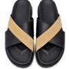 SANDALES PREMIUM CROISEES EN CUIR RT DAIM