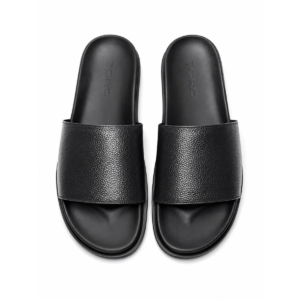 Claquettes Homme TORO en Cuir Premium Noir