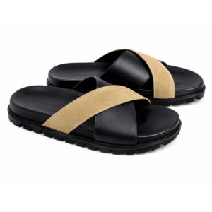 SANDALES PREMIUM CROISEES EN CUIR RT DAIM