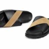 SANDALES PREMIUM CROISEES EN CUIR RT DAIM