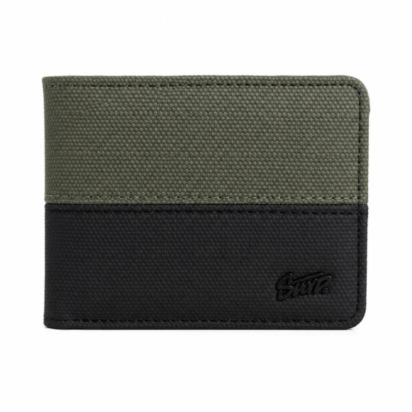 f8703d47-85bf-4554-8952-77ec617f25f6 portefeuille homme bicolore vert kaki et noir