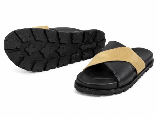 SANDALES PREMIUM CROISEES EN CUIR RT DAIM